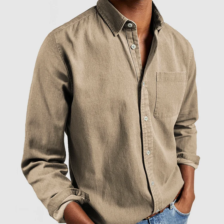 Men's Classic Casual Shirt with Button Placket