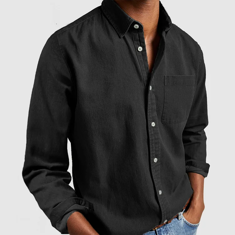 Men's Classic Casual Shirt with Button Placket